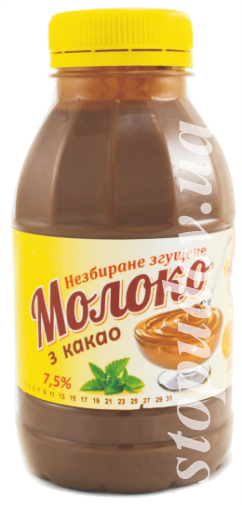 Condensed milk with cocoa 7.5% PET, 0.38 kg