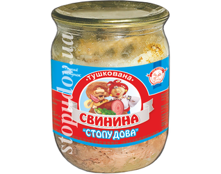 Pork stew, glass jar, 0.5 kg