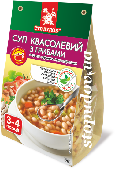Суп квасолевий з грибами